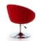 Manhattan Comfort Hopper Swivel Adjustable Height Chair in Red and Polished Chrome AC036-RD - alternate 3
